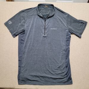 Merrell Compression Shirt Womens L‎ Gray Zip Biker Golf Top